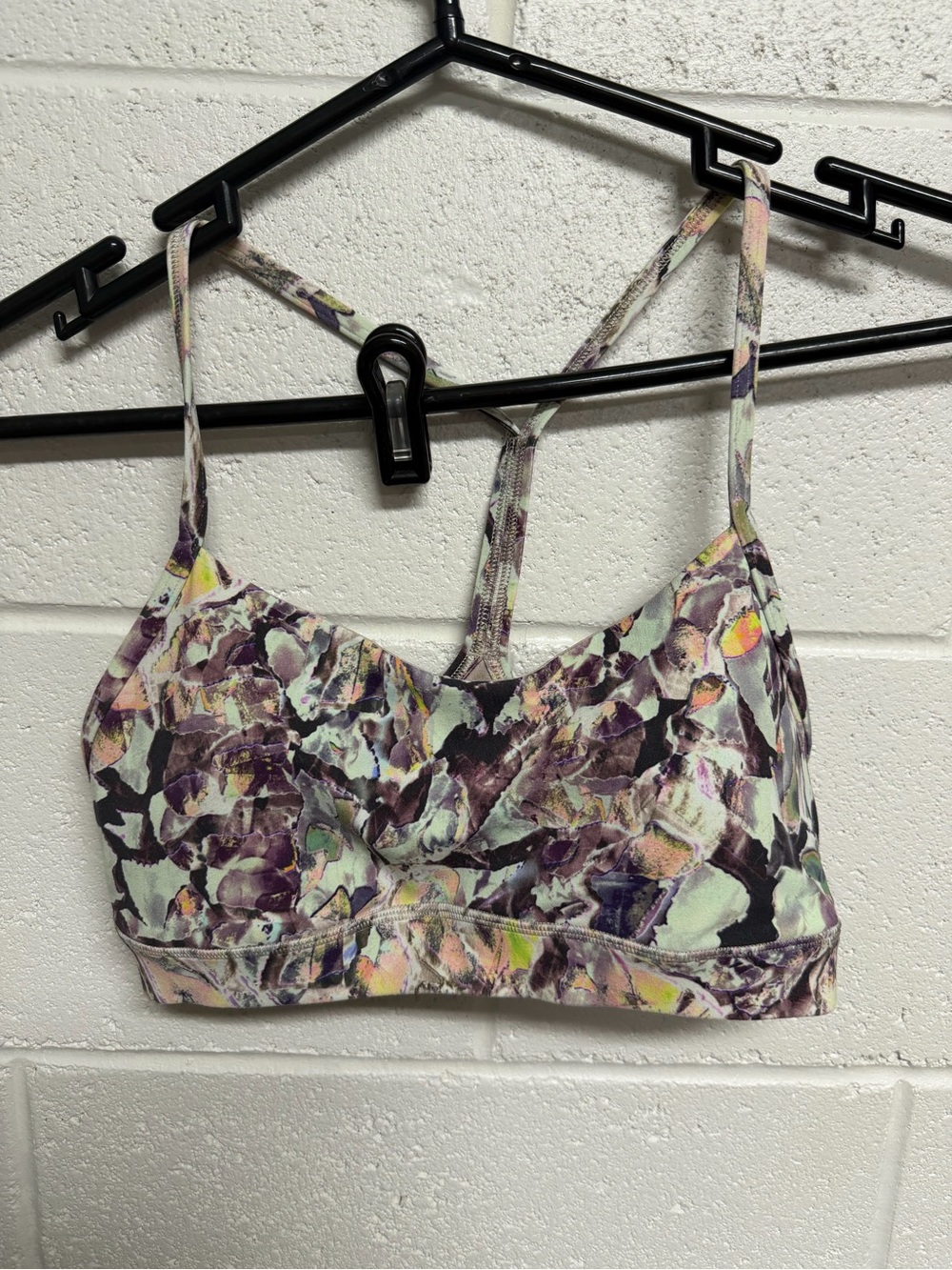 Lululemon flow y bra nulu terrazzo glaze multi 6